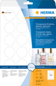 HERMA Étiquettes transparentes SPECIAL, 63,5 x 38,1mm,