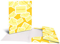 HERMA dossier de courrier avec bande élastique, A4, PP, jaune HERMA dossier de courrier avec bande élastique, A4, PP, jaune