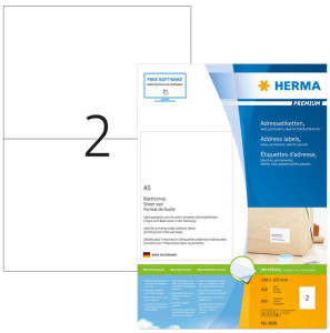 HERMA Étiquettes universelles PREMIUM, 148,5 x 105 mm, blanc