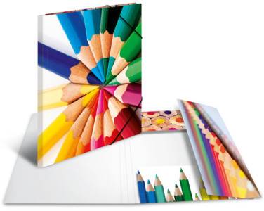 Classeur d'angle HERMA « Couleurs », carton, A4