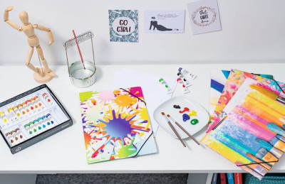 Classeur d'angle HERMA « pins », carton, A4