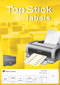 TOP STICK Etiquettes pour dos de classeur, 192 x 38 mm,