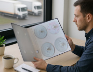 RNK Verlag Classeur pour disques à diagramme, bleu