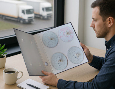 RNK Verlag Classeur pour disques à diagramme, bleu