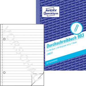 forme AVERY Zweckform livre « papier autocopiant », A5