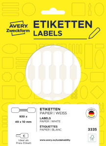 AVERY Zweckform étiquettes en forme d'haltère, dimensions: