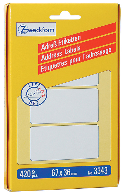 AVERY Zweckform étiquettes pr l'adressage, 89 x 36 mm, plié