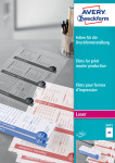 AVERY Zweckform Film A4 pour imprimantes laser, pour la AVERY Zweckform Film A4 pour imprimantes laser, pour la