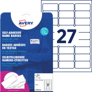 AVERY Zweckform badges étiquettes, 63,5 x 29,6 mm, blanc