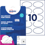AVERY Zweckform étiquettes badges, 80 x 50 mm, blanc