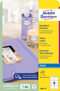 AVERY Zweckform étiquettes pour imprimantes jet d'encre ,