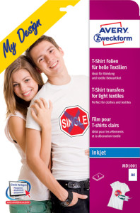 AVERY Zweckform My Design film transfert T-Shirt, format A4