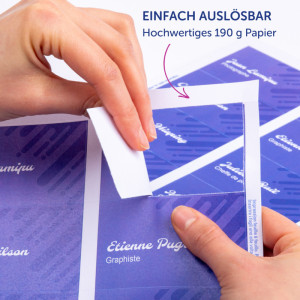 AVERY Inserts imprimables pour badges, 54 x 90 mm, blanc