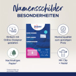 AVERY Badges avec combi pince + épingle, 90 x 54 mm AVERY Badges avec combi pince + épingle, 90 x 54 mm