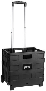 pavo Chariot de transport avec bac rabattable, capacité de