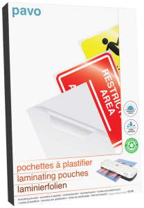 pavo pochette à plastifier, A7, brillant, 250