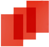 pavo plats de couverture, A4, PVC, rouge transparent,