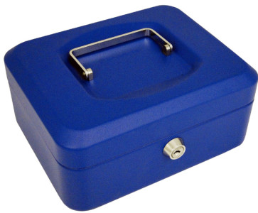 pavo Caisse à monnaie, bleu, (L)150 x (P)115 x (H)80 mm