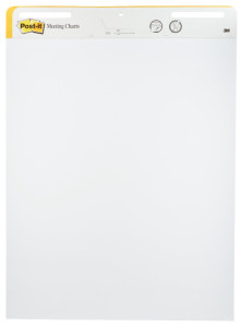 3M Post-it Meeting-Charts Wall Pad, 60,9 x 50,8 cm, blanc