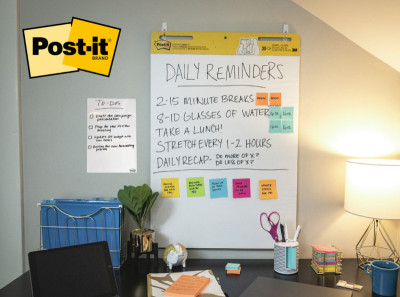 3M Post-it Meeting-Charts Wall Pad, 60,9 x 50,8 cm, blanc