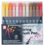 SAKURA Stylo pinceau Koi Coloring Brush, étui de 48 SAKURA Stylo pinceau Koi Coloring Brush, étui de 48