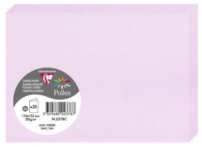 Pollen by Clairefontaine Carte double C6, rose fuchsia