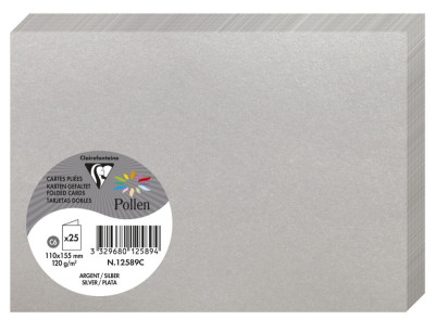 Pollen by Clairefontaine Carte double C6, gris koala