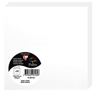 Pollen by Clairefontaine Carte double 135 mm, blanc