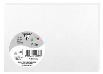Pollen by Clairefontaine Carte C6, blanc irisé