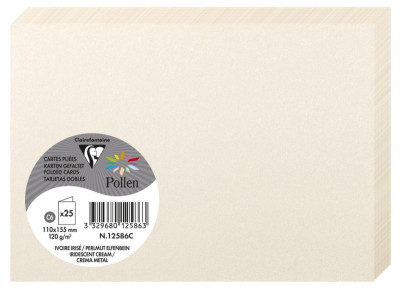 Pollen by Clairefontaine Carte double C6, blanc