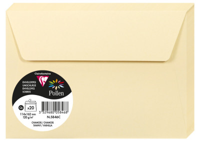 Pollen by Clairefontaine Enveloppes C6, ivoire irisé