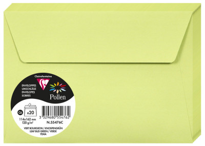 Pollen by Clairefontaine Enveloppes C6, vert menthe