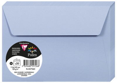 Pollen by Clairefontaine Enveloppes C6, gris perle