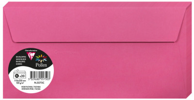 Pollen by Clairefontaine Enveloppes DL, rose fuchsia