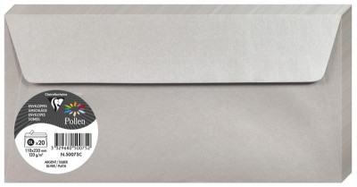 Pollen by Clairefontaine Enveloppes DL, gris perle