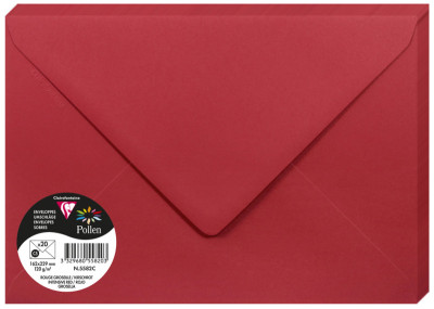 Pollen by Clairefontaine Enveloppes C5, bordeaux