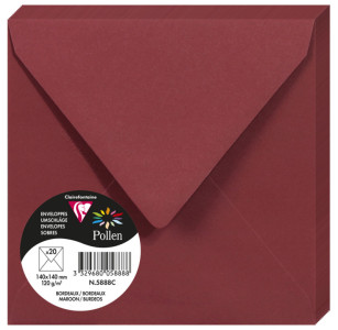 Pollen by Clairefontaine Enveloppes 140 mm, rouge groseille