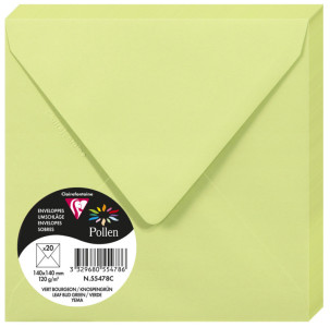 Pollen by Clairefontaine Enveloppes 140 mm, vert bourgeon