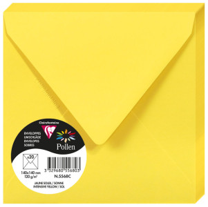 Pollen by Clairefontaine Enveloppes 140 mm, jaune soleil