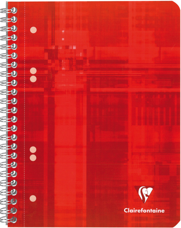 Landré Carnet de notes Cahier à spirales A5, quadrillé, rouge