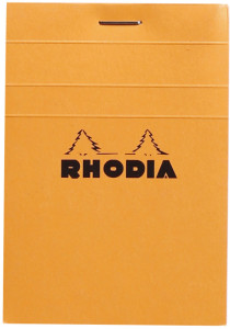 RHODIA Bloc agrafé No. 11, format A7, quadrillé 5x5, noir