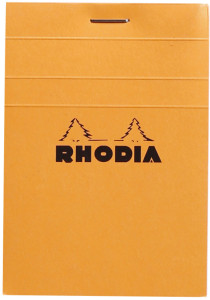 RHODIA Bloc agrafé No. 11, format A7, quadrillé 5x5, orange