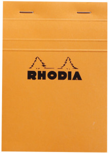 RHODIA Bloc agrafé No. 13, format A6, quadrillé 5x5, noir