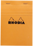 RHODIA Bloc agrafé No. 13, format A6, quadrillé 5x5, orange RHODIA Bloc agrafé No. 13, format A6, quadrillé 5x5, orange