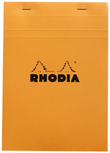 RHODIA Bloc agrafé No. 16, format A5, quadrillé 5x5, orange