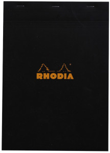 RHODIA Bloc agrafé No. 18, format A4, quadrillé 5x5, orange