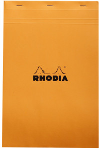 RHODIA Bloc agrafé No. 19, format A4+, quadrillé 5x5, noir