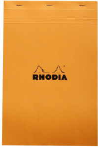RHODIA Bloc agrafé No. 19, format A4+, quadrillé 5x5, orange