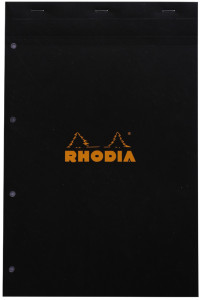 RHODIA Bloc agrafé No. 20, format A4+, quadrillé 5x5, orange