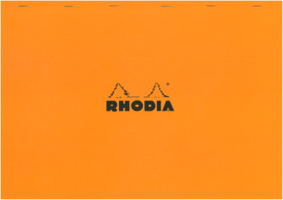 RHODIA Bloc agrafé No. 38, format A3+, quadrillé 5x5, orange